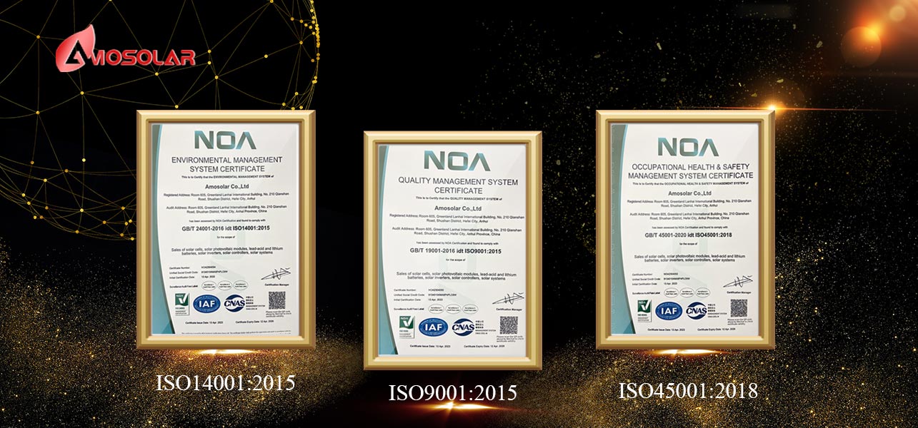 Amosolar foi aprovado pela ISO9001 / ISO14001 / ISO45001
        