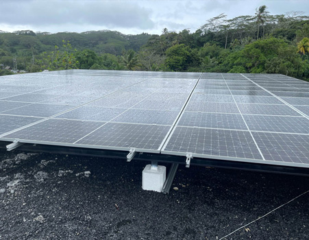 Sistema fotovoltaico solar do campo de jogos de Tahiti 50KW