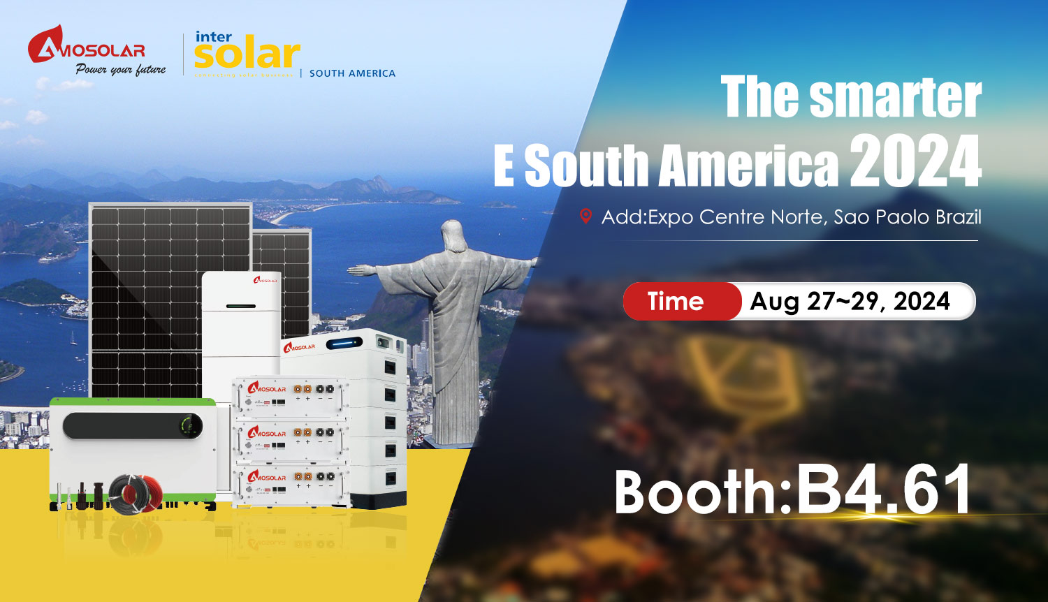 Intersolar South America 2024 I Amosolar Participação de Sucesso no The Smarter E South America 2024